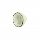Bouton de meuble POISON porcelaine blanc diamètre 42 mm