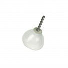 Bouton de meuble POISON porcelaine blanc diamètre 42 mm
