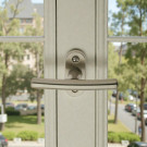 Poignée de fenêtre crémone VEGA, Laiton gris nickel mat