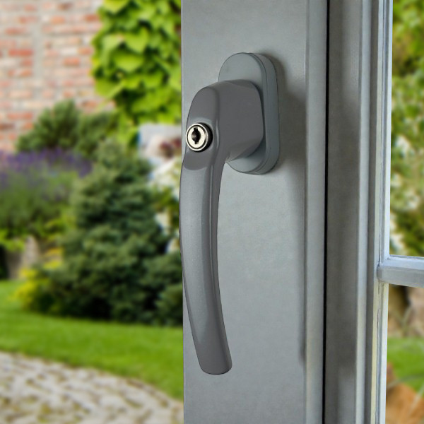 Poignée de fenêtre CANDAR, Aluminium gris RAL9006