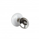 Bouton de meuble en porcelaine blanc argent SEQUIN