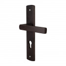 2 poignées de porte à cylindre SCENARIO, Bois aspect Wengé entraxe 195 mm