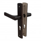 2 poignées de porte à cylindre SCENARIO, Bois aspect Wengé entraxe 195 mm