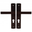 2 poignées de porte à cylindre SCENARIO, Bois aspect Wengé entraxe 195 mm