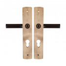 2 poignées de porte à cylindre SCENARIO, Bois aspect Wengé entraxe 195 mm