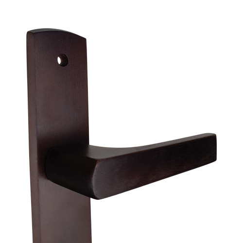 2 poignées de porte à cylindre SCENARIO, Bois aspect Wengé entraxe 195 mm