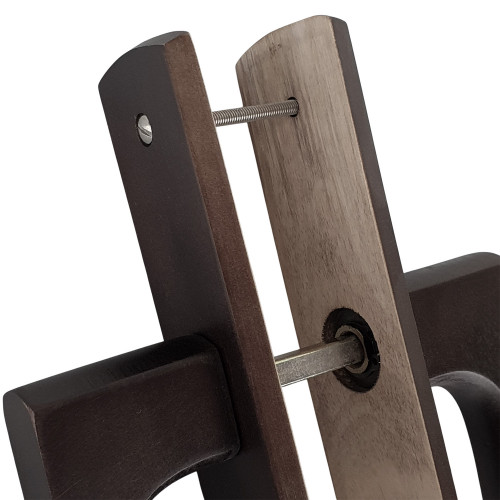 2 poignées de porte à cylindre SCENARIO, Bois aspect Wengé entraxe 195 mm