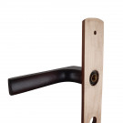 2 poignées de porte à cylindre SCENARIO, Bois aspect Wengé entraxe 195 mm