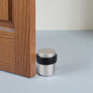 Butée de porte sol CYLINDRIQUE HQ, Aluminium anodisé argent F1