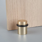 Butée de porte sol CYLINDRIQUE, Zamak doré poli - Mise en situation