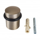 Butée de porte sol CYLINDRIQUE, Zamak nickel mat