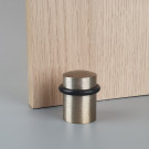 Butée de porte sol CYLINDRIQUE, Zamak nickel mat - Mise en situation
