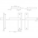 Poignée de porte CANTO bec de canne
