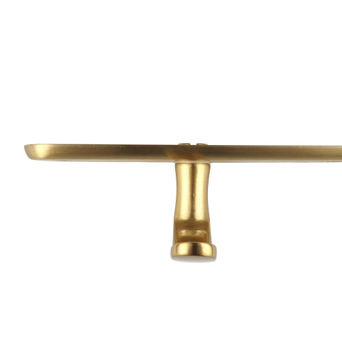 2 poignées de porte VINTAGE, Laiton poli satiné entraxe 195 mm - Fond blanc