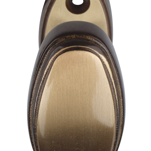 Poignée de fenêtre crémone HAUSSMAN, Laiton doré patiné - Zoom produit