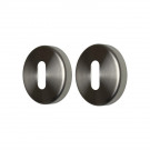 Rosace de porte modèle axia en inox gris entrée de clé