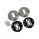 Rosace de porte modèle axia en inox gris entrée de clé