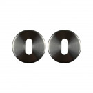 Rosace de porte modèle axia en inox gris entrée de clé