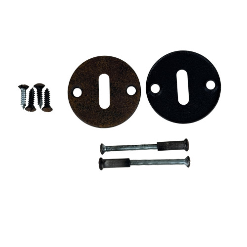 Rosace de porte SIENA entrée de clé en fer rouille