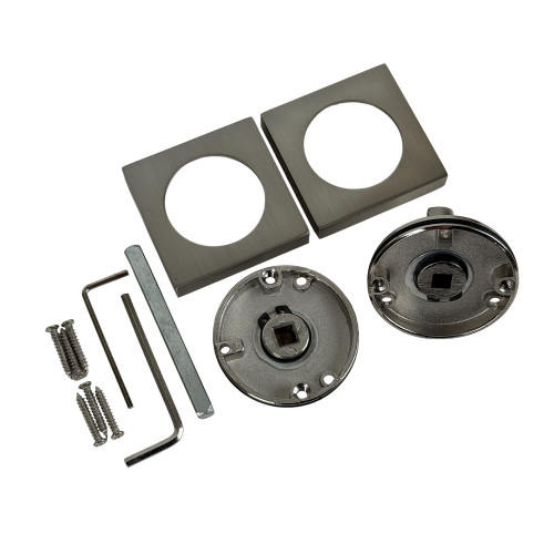 Rosace de porte Quadra nickel mat verrou condamnation