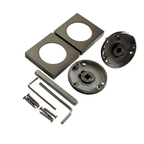 Rosace de porte Quadra nickel mat verrou condamnation