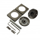 Rosace de porte Quadra nickel mat verrou condamnation