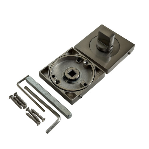 Rosace de porte Quadra nickel mat verrou condamnation