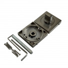 Rosace de porte Quadra nickel mat verrou condamnation