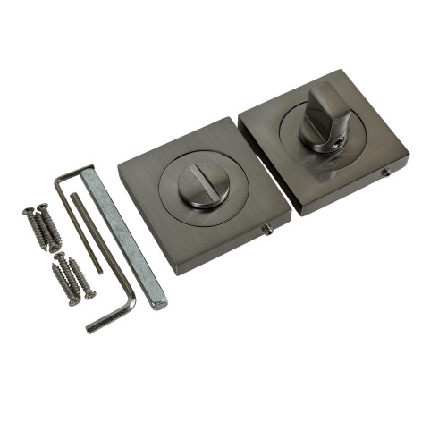 Rosace de porte Quadra nickel mat verrou condamnation