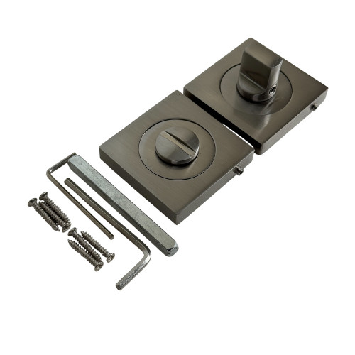 Rosace de porte Quadra nickel mat verrou condamnation