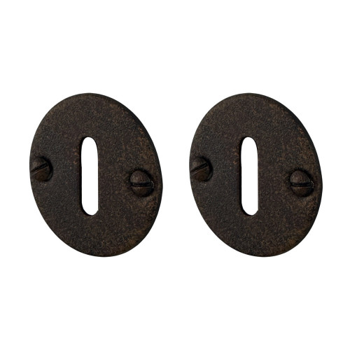 Rosace de porte SIENA entrée de clé en fer rouille