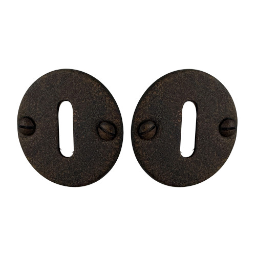 Rosace de porte SIENA entrée de clé en fer rouille