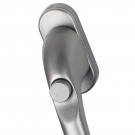 Poignée de fenêtre à bouton poussoir ZENIA, Aluminium anodisé argent - Zoom produit et matière