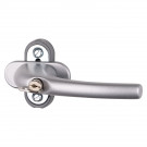 Poignée de fenêtre à clé ZENIA, Aluminium anodisé argent