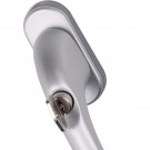 Poignée de fenêtre à clé ZENIA, Aluminium anodisé argent - Zoom produit