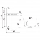 Poignée de porte ibiza blanc mat sans trou