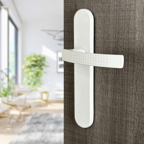 Poignée de porte ibiza blanc mat sans trou