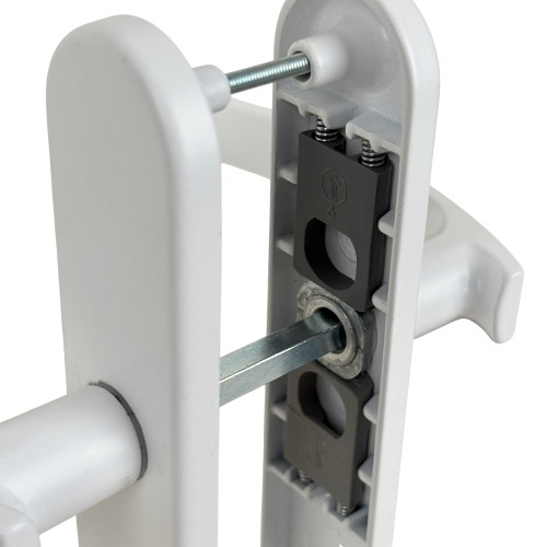 Poignée de porte ibiza blanc mat sans trou