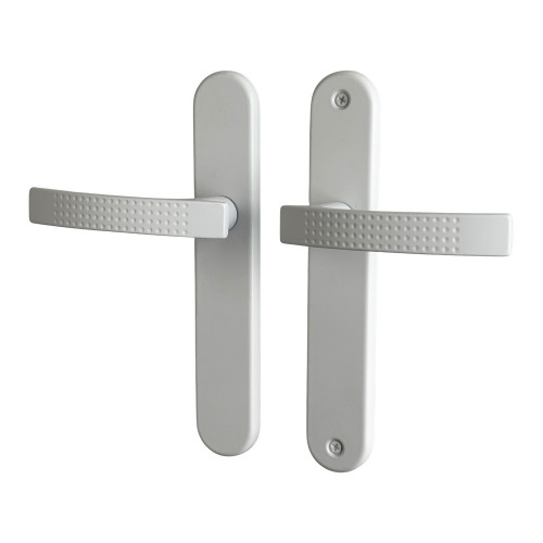 Poignée de porte ibiza blanc mat sans trou