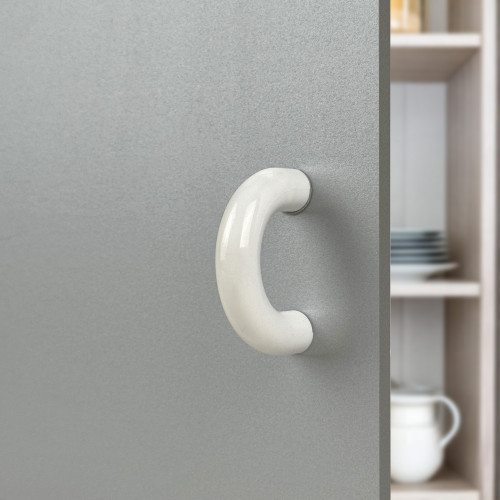 Bouton de meuble looping en nylon blanc