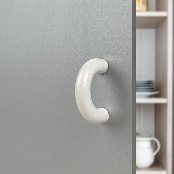 Bouton de meuble looping en nylon blanc