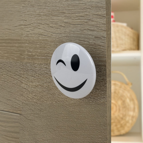 Bouton de meuble en nylon blanc EMOJI