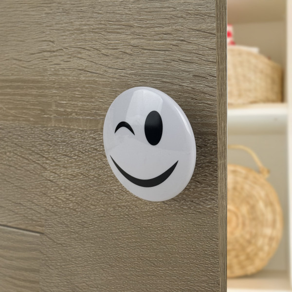 Bouton de meuble en nylon blanc EMOJI