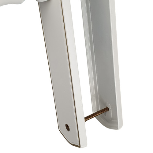 2 poignées de porte EVITA, Classique Chic, Laiton blanc liseré doré entraxe 195 mm