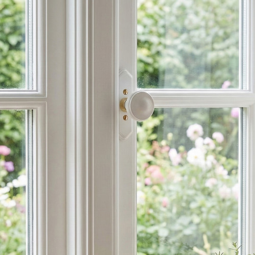 Poignée de fenêtre crémone BOIS, Bois blanc doré