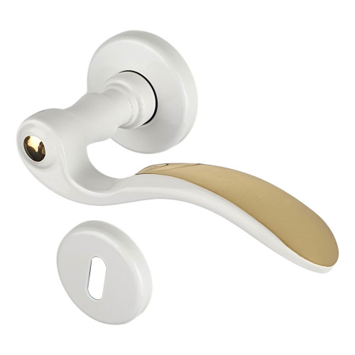 Poignée sur rosace EVITA laiton doré