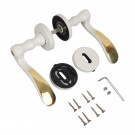 Poignée sur rosace EVITA laiton doré