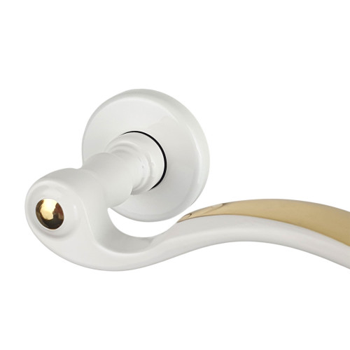 Poignée sur rosace EVITA laiton doré