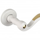 Poignée sur rosace EVITA laiton doré