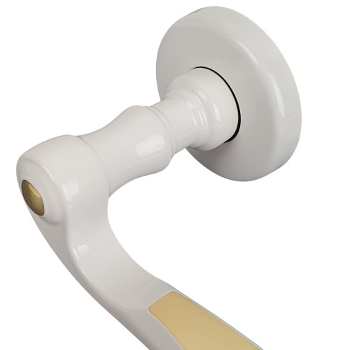 Poignée sur rosace EVITA laiton doré